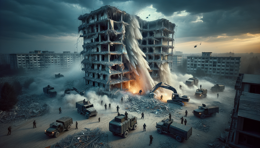 Demolition in a war zone
