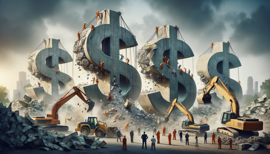 Demolition of dollar signs