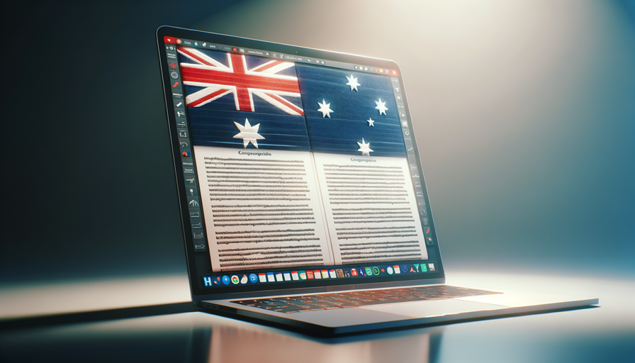 Document with Australian Flag