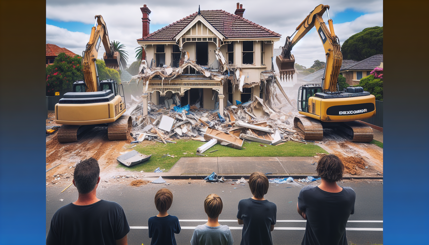 Demolition of a 2-storey house
