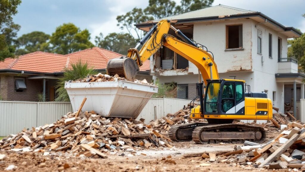 Demolition of House, Filling Bin [4]